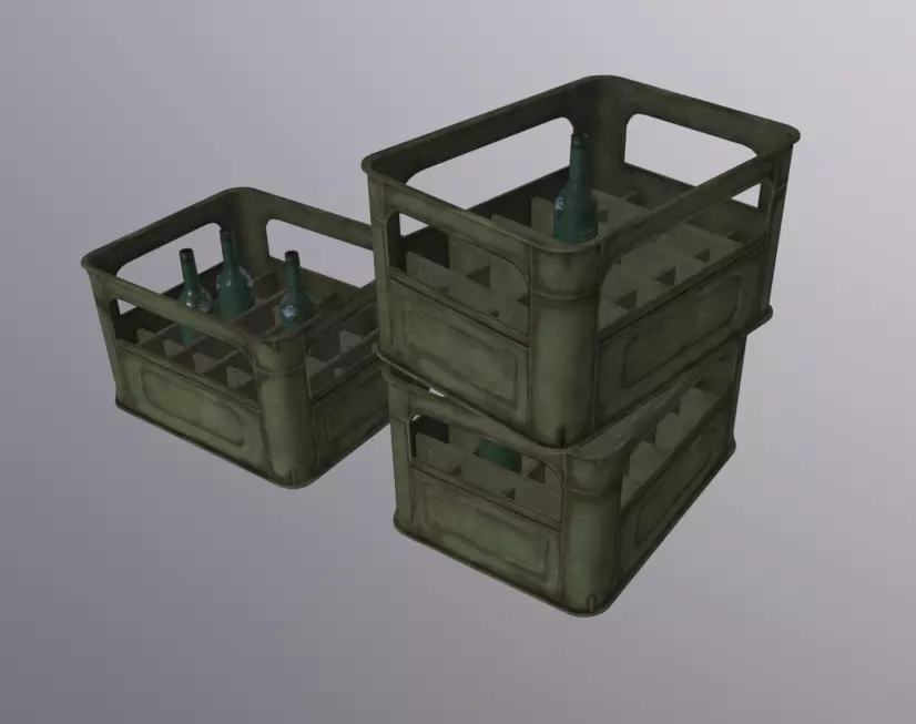 Beer Container Low-poly 3D model_0