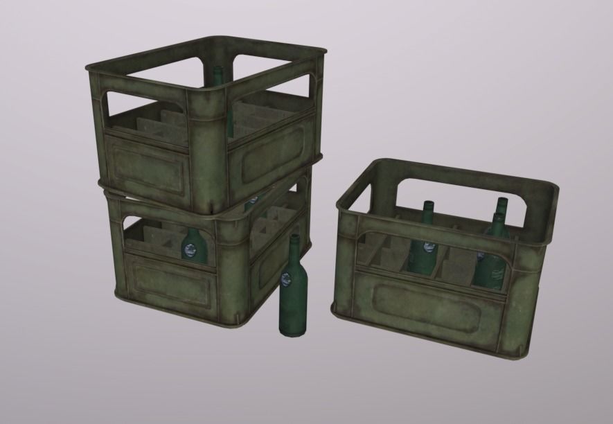 Beer Container Low-poly 3D model_3