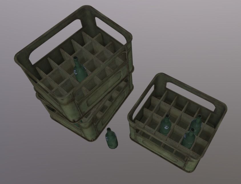 Beer Container Low-poly 3D model_4