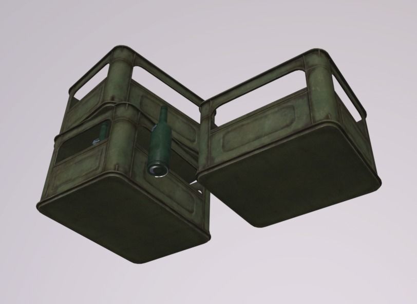 Beer Container Low-poly 3D model_5