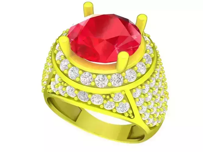 luxury hongkong diamond men ring 5014