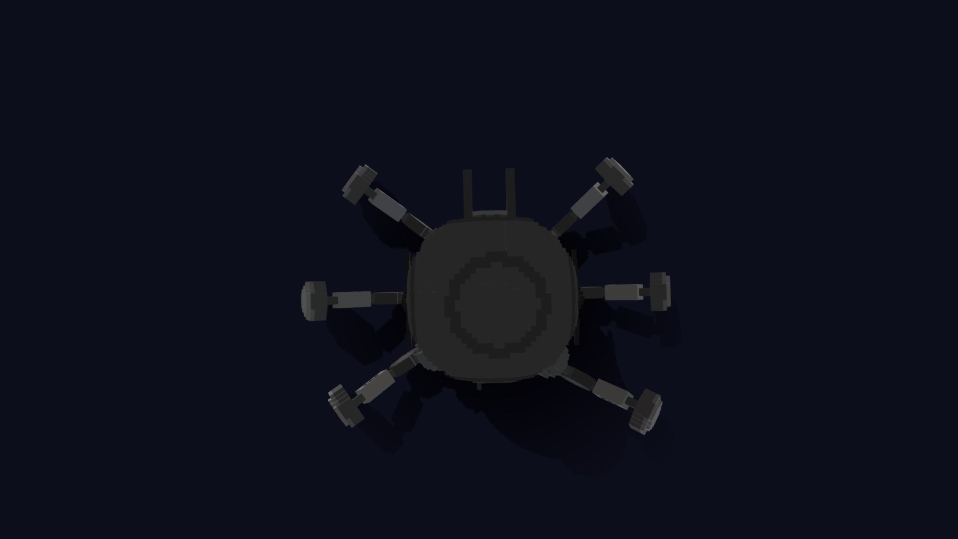 Robot Sci Fi - Voxel Mecha Low-poly 3D model_8