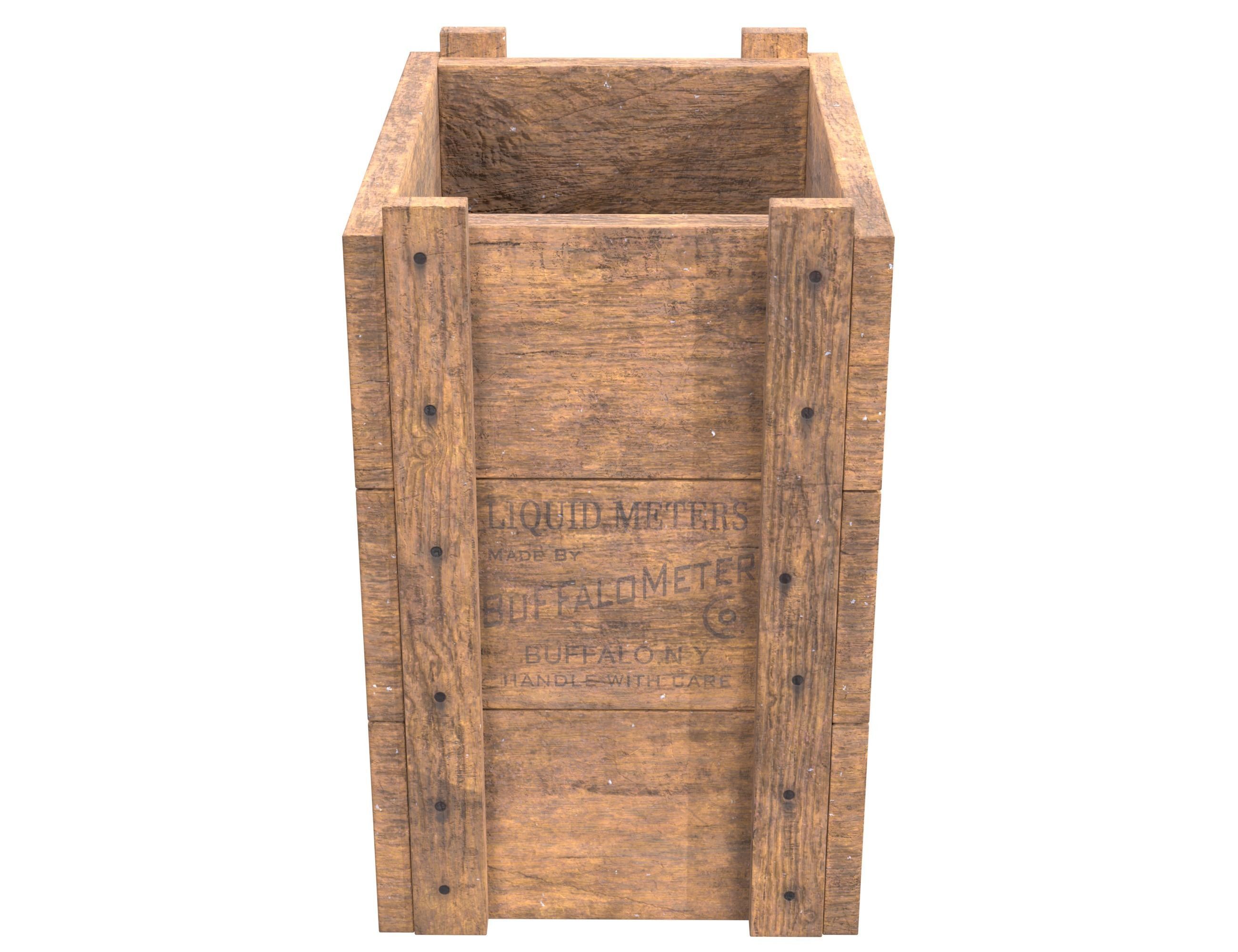 Old wooden boxes 3D Model Collection_48