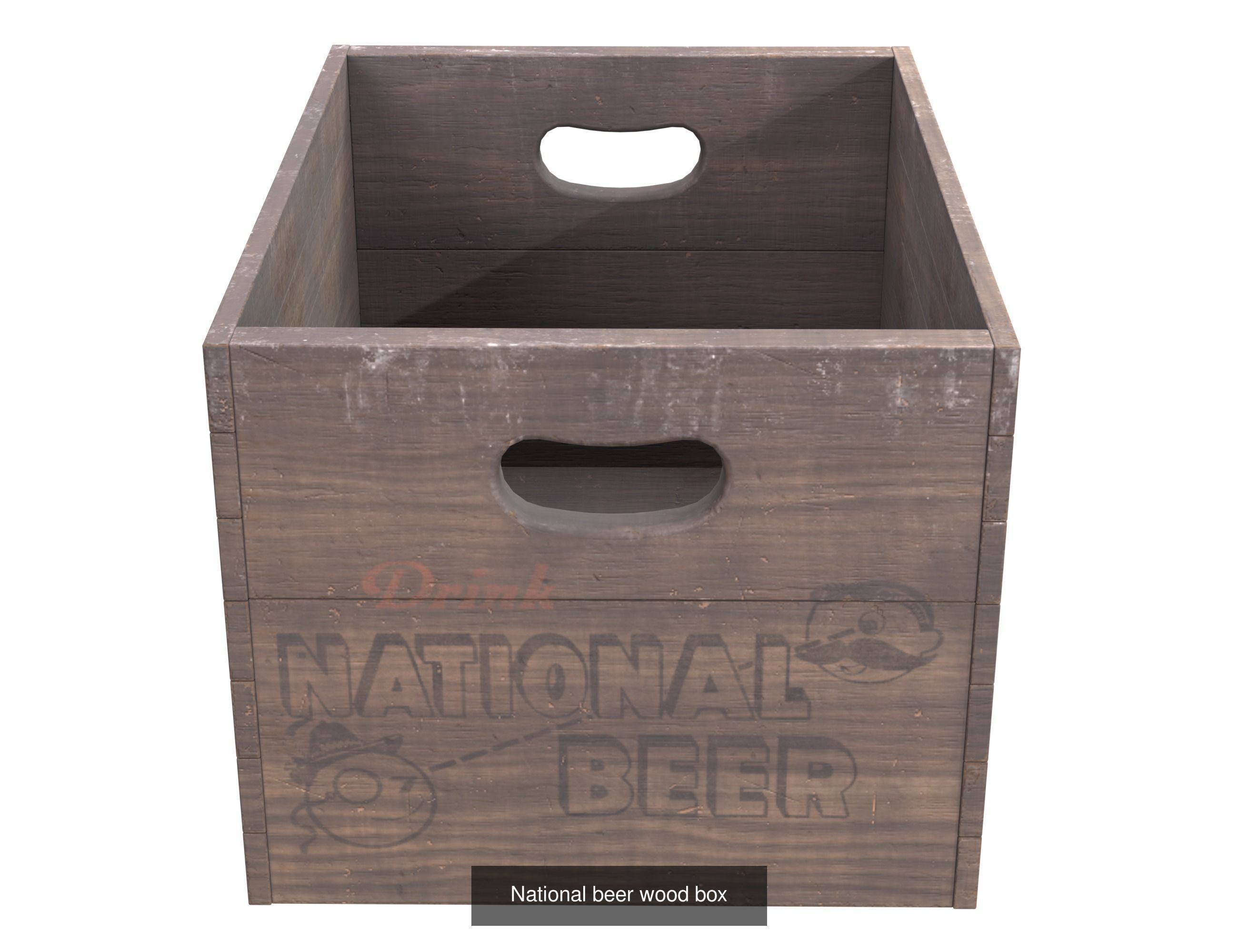 Old wooden boxes 3D Model Collection_8