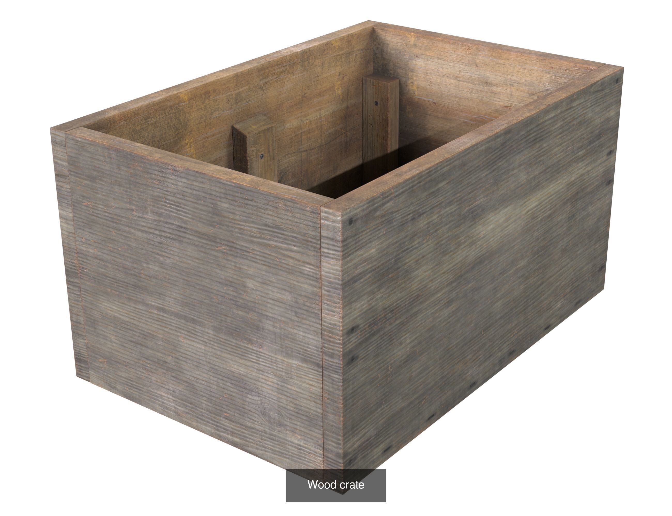 Old wooden boxes 3D Model Collection_5