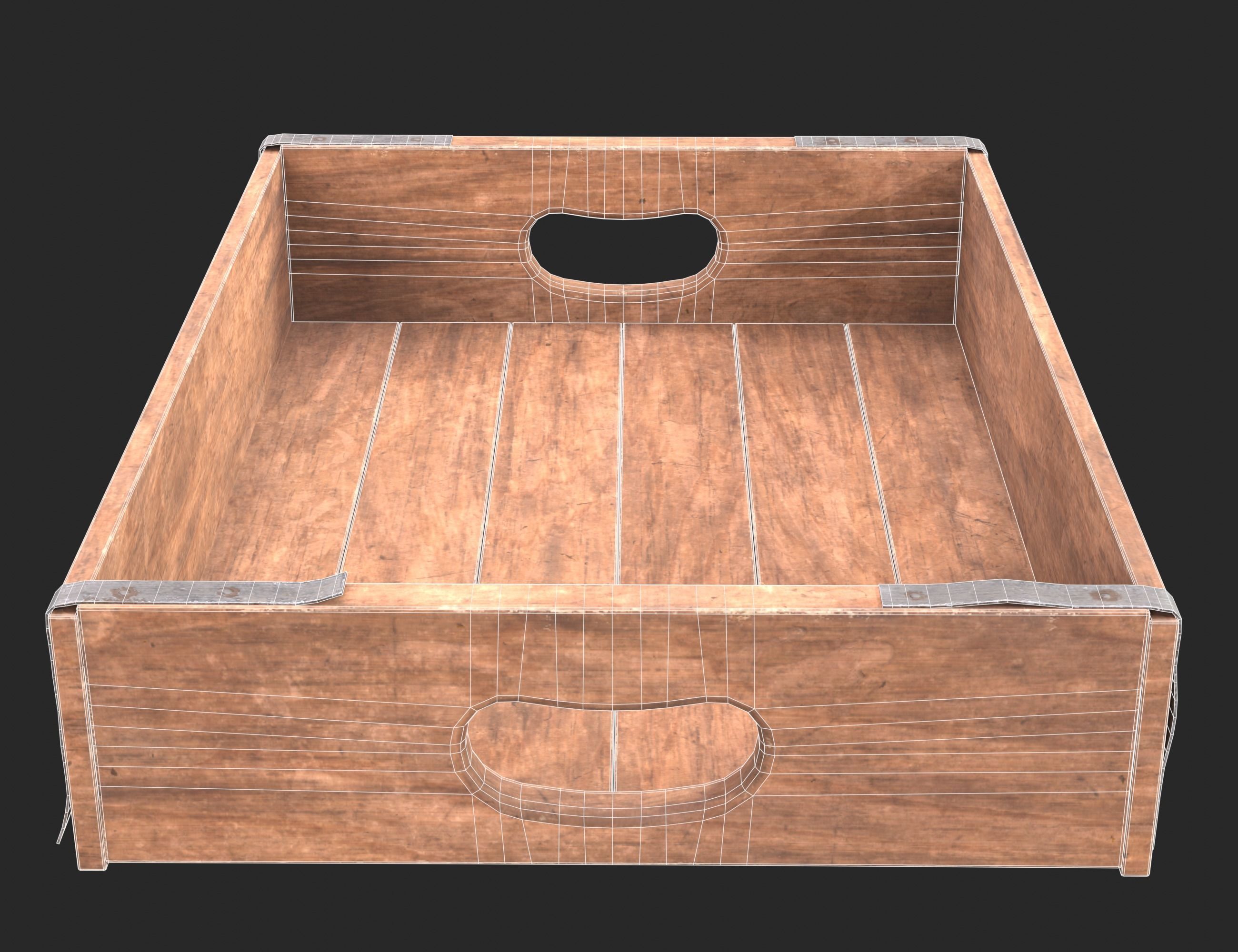 Old wooden boxes 3D Model Collection_46