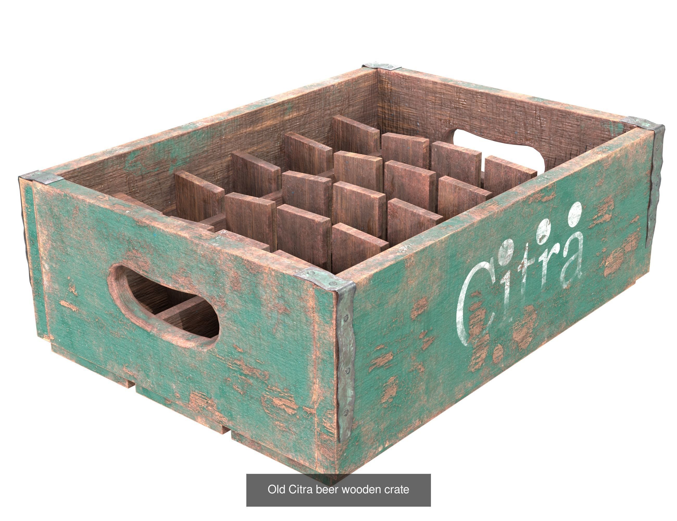 Old wooden boxes 3D Model Collection_11