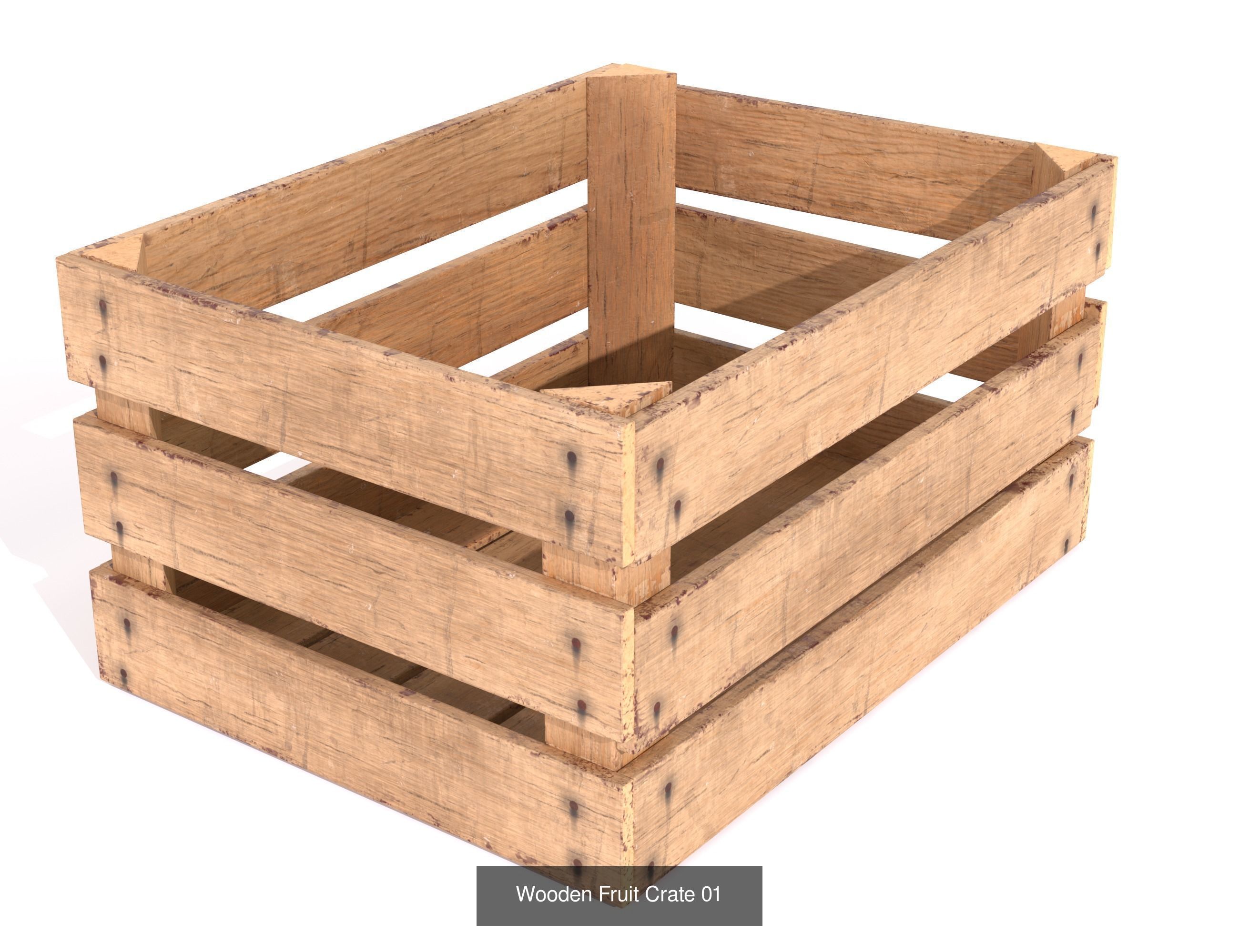 Old wooden boxes 3D Model Collection_1