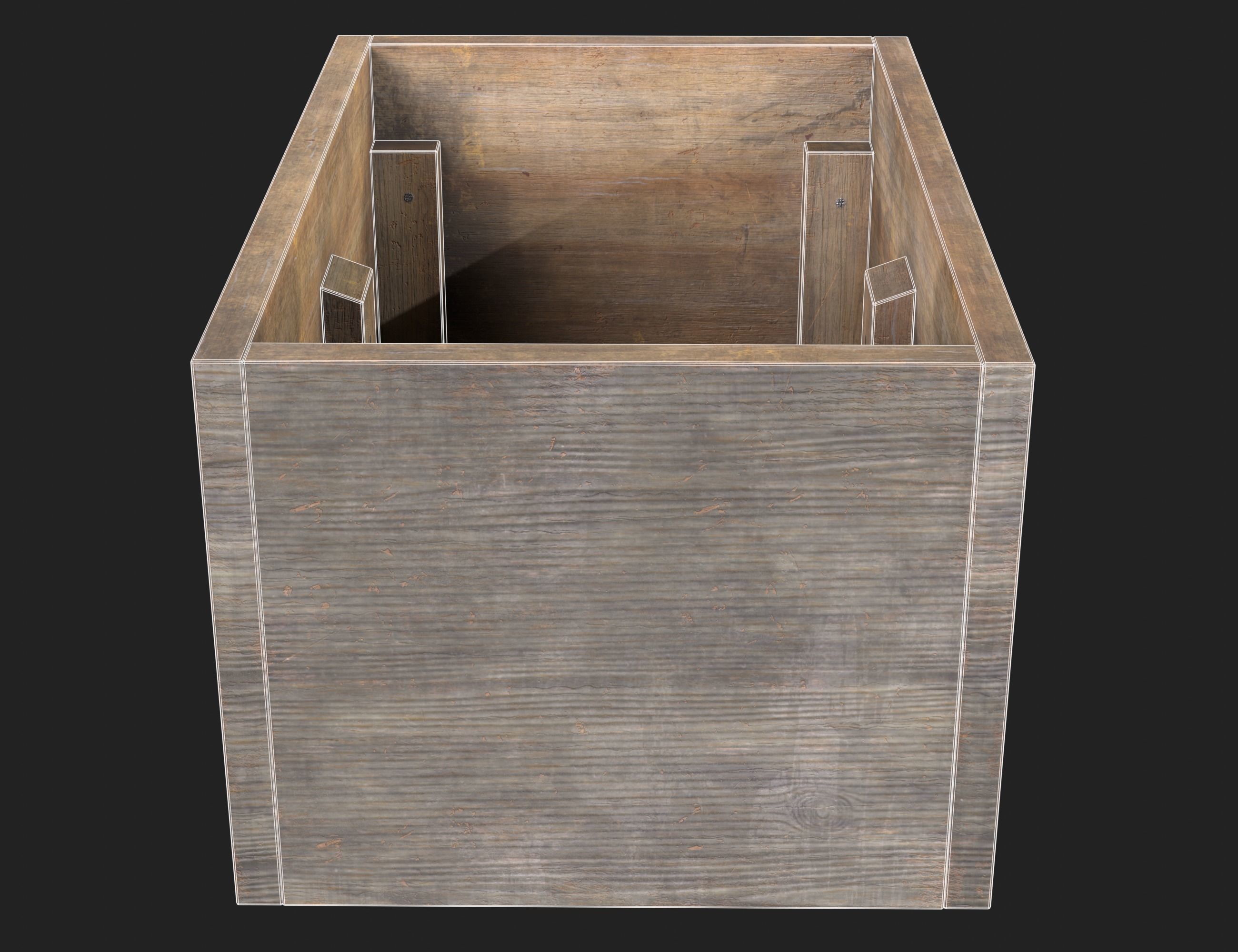 Old wooden boxes 3D Model Collection_24