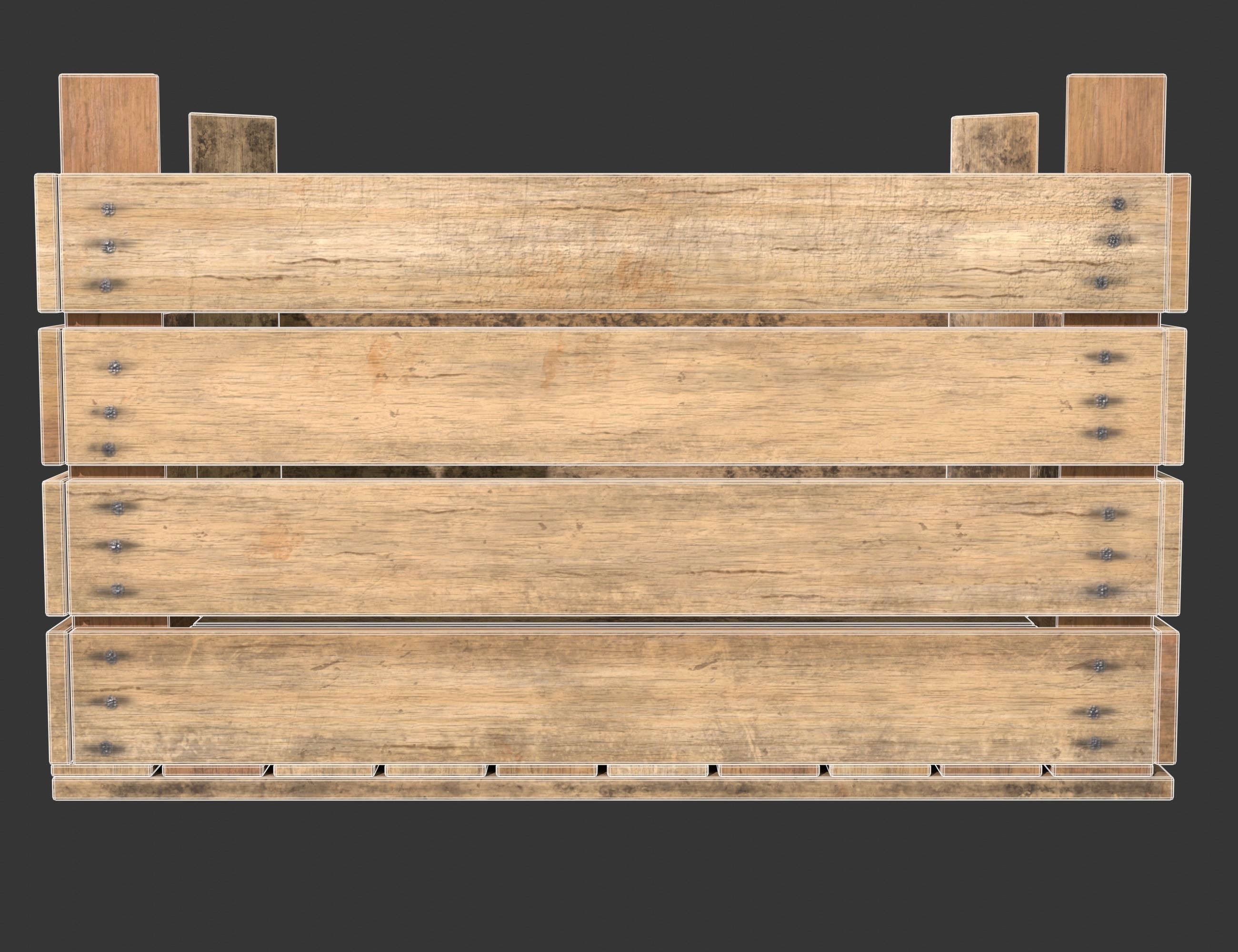 Old wooden boxes 3D Model Collection_19