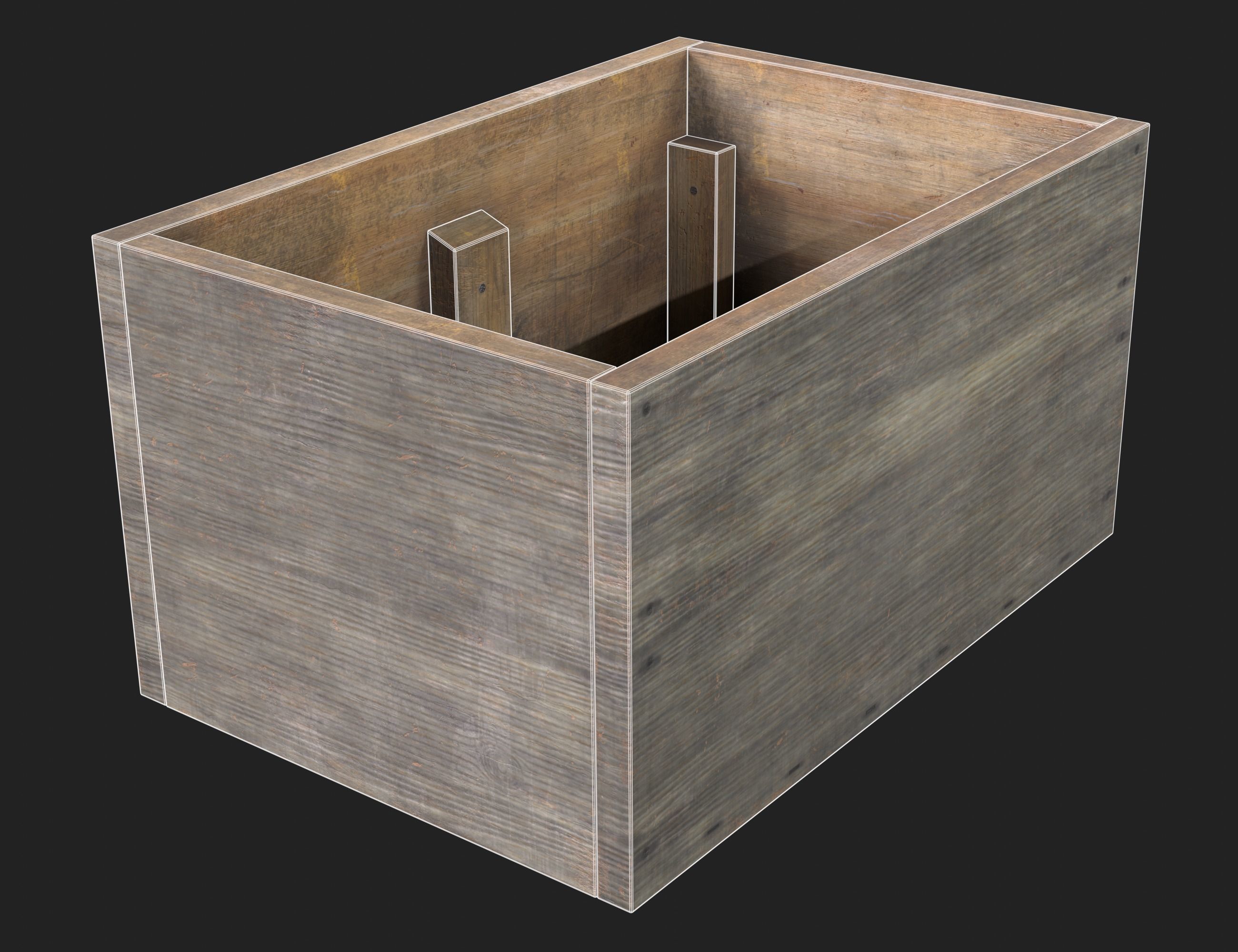 Old wooden boxes 3D Model Collection_23