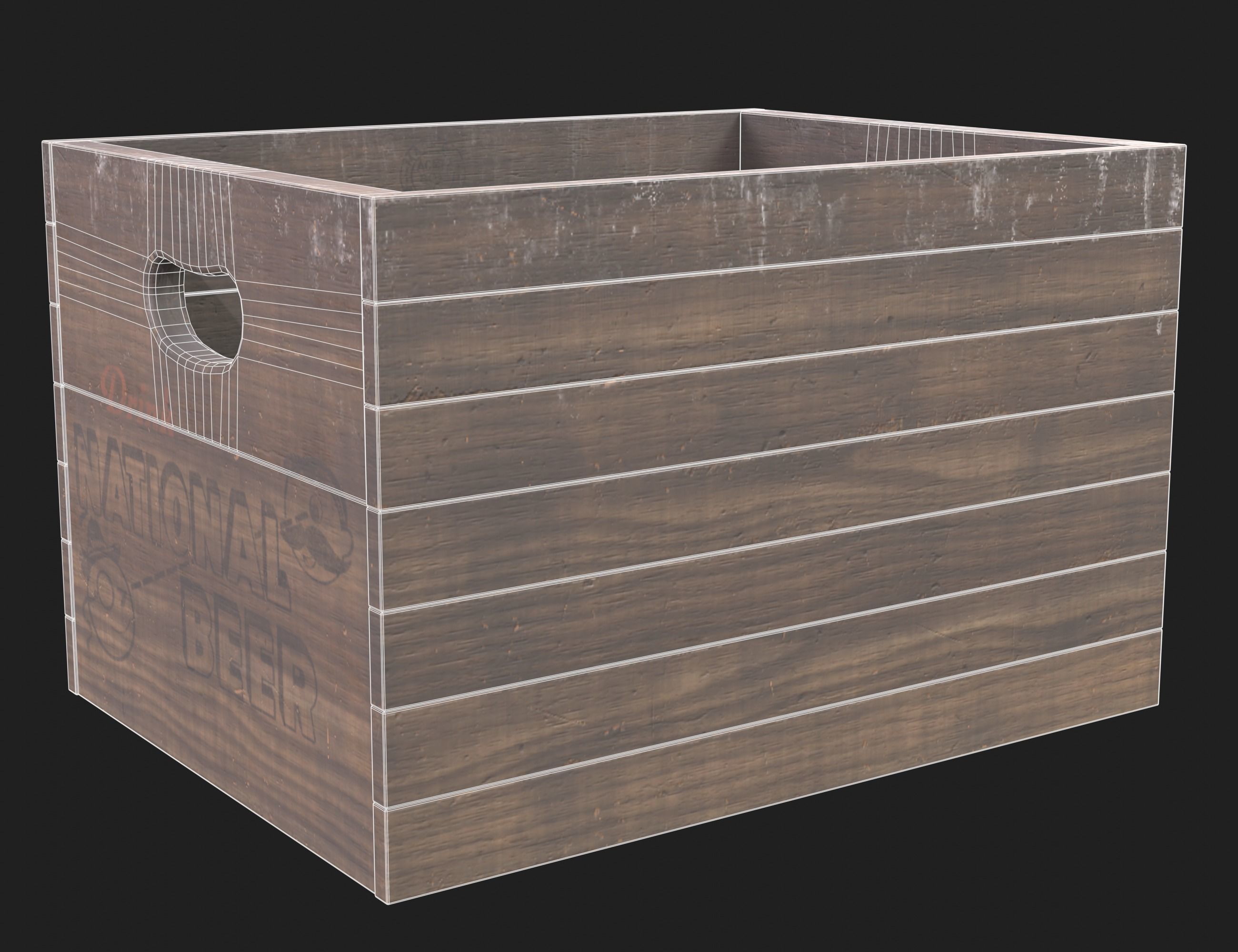 Old wooden boxes 3D Model Collection_43