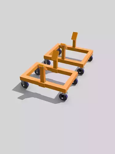 Engine Trolley x4 styles for Diorama 3D print model
