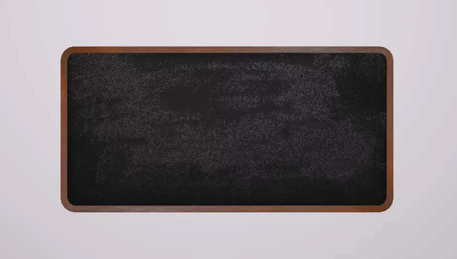 Black Board Low-poly 3D model_0