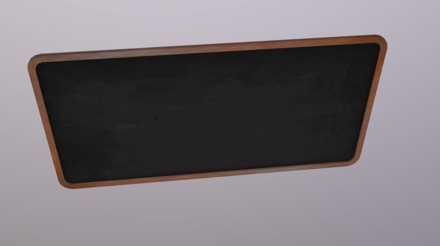 Black Board Low-poly 3D model_5