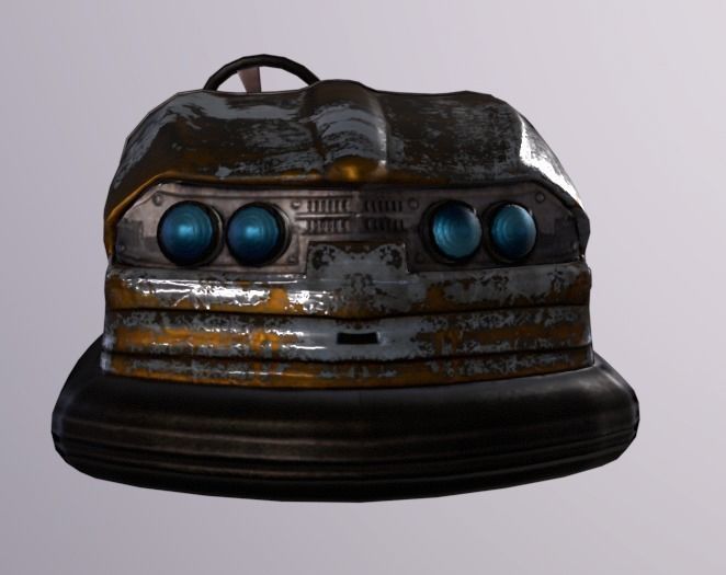 Bumper Car Low-poly 3D model_3