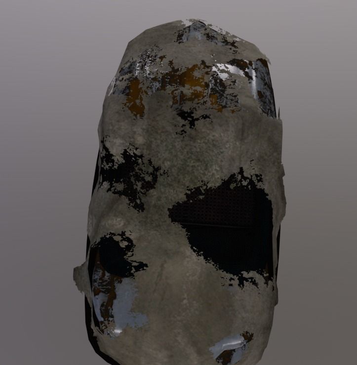 Bumper Car With Tarp Low-poly 3D model_5