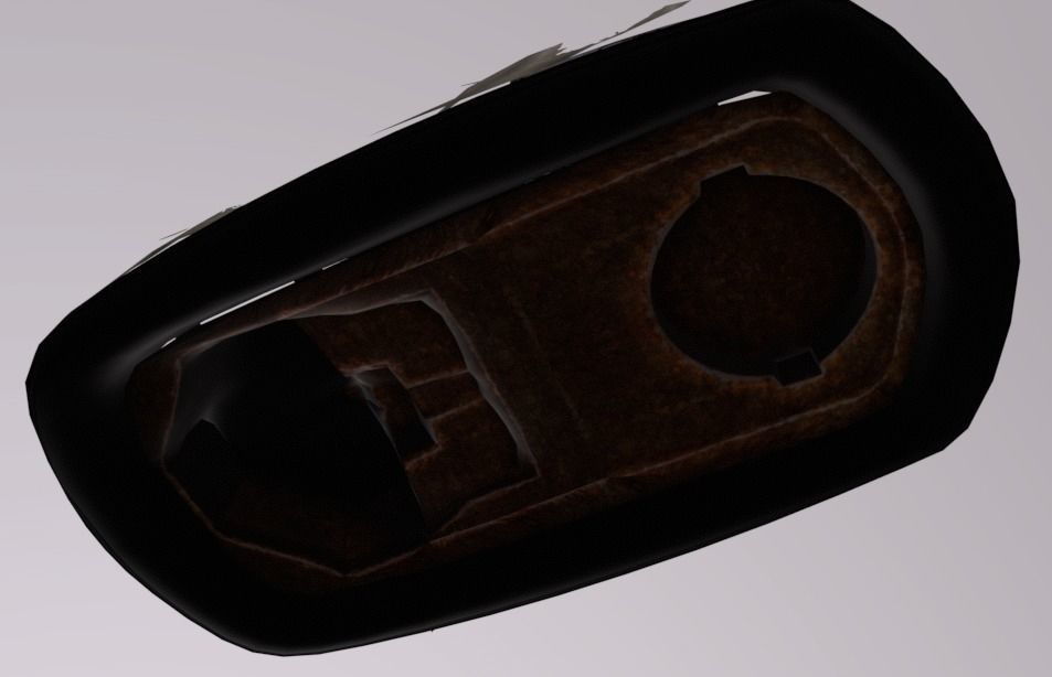 Bumper Car With Tarp Low-poly 3D model_4