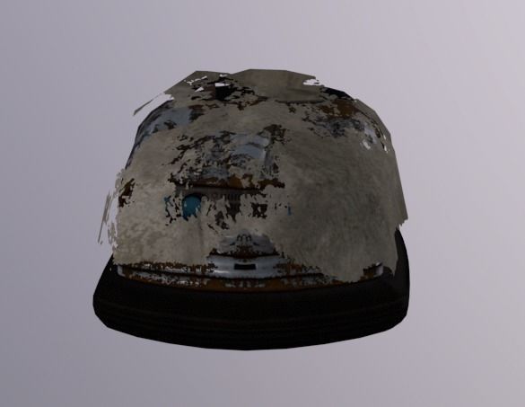 Bumper Car With Tarp Low-poly 3D model_2