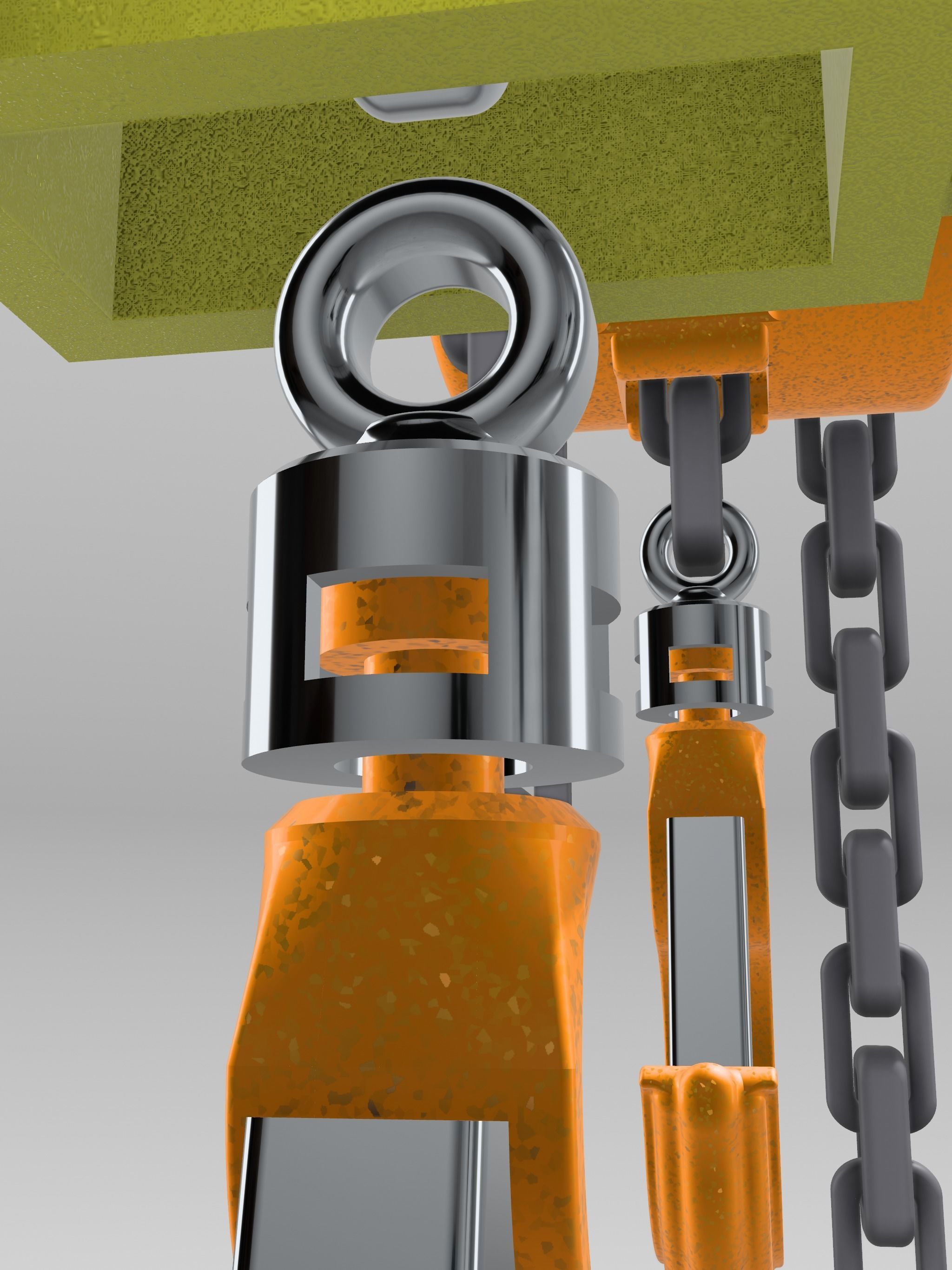 Electric workshop hoist n block with accessories diorama 3D print model_7