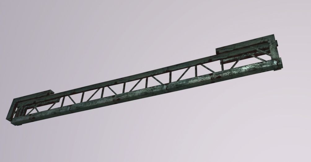 Ceiling Beam Low-poly 3D model_5