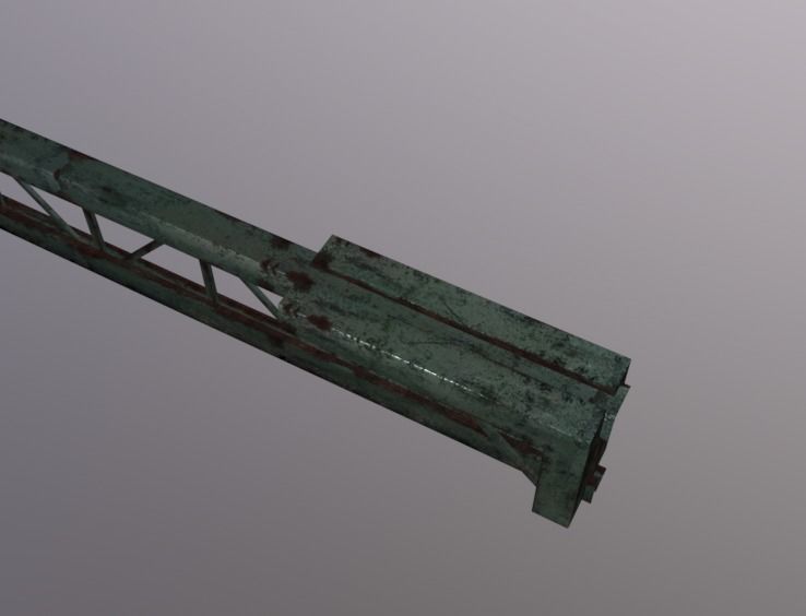 Ceiling Beam Low-poly 3D model_4