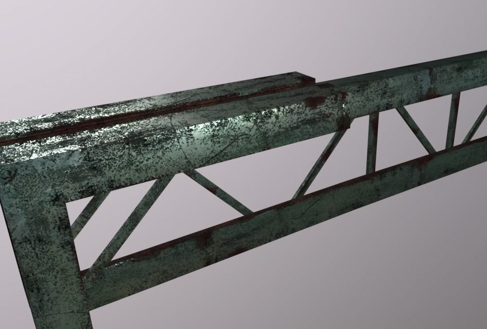 Ceiling Beam Low-poly 3D model_2