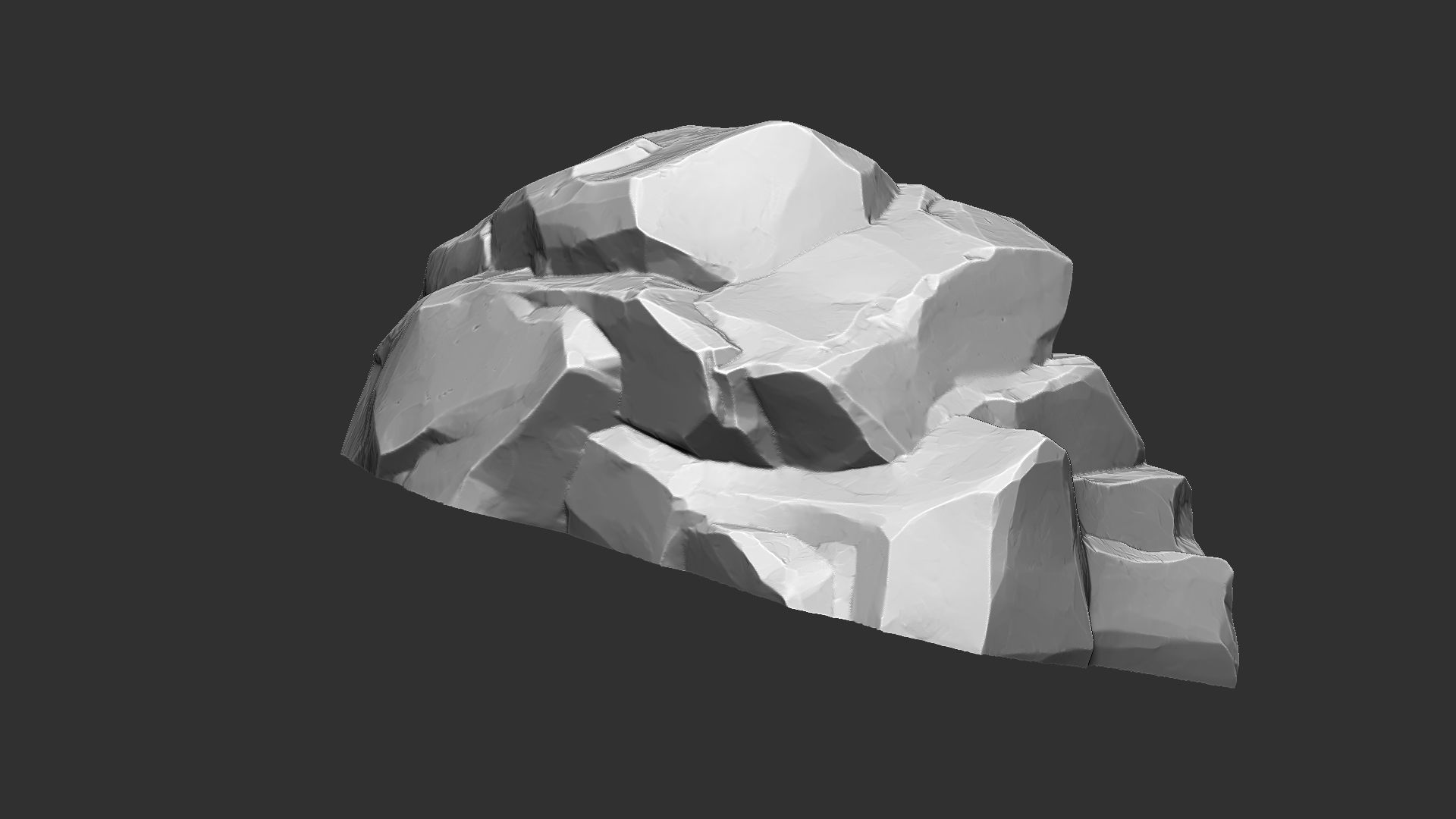 3D Mountain rock Zbrush sculpt 3D model_6
