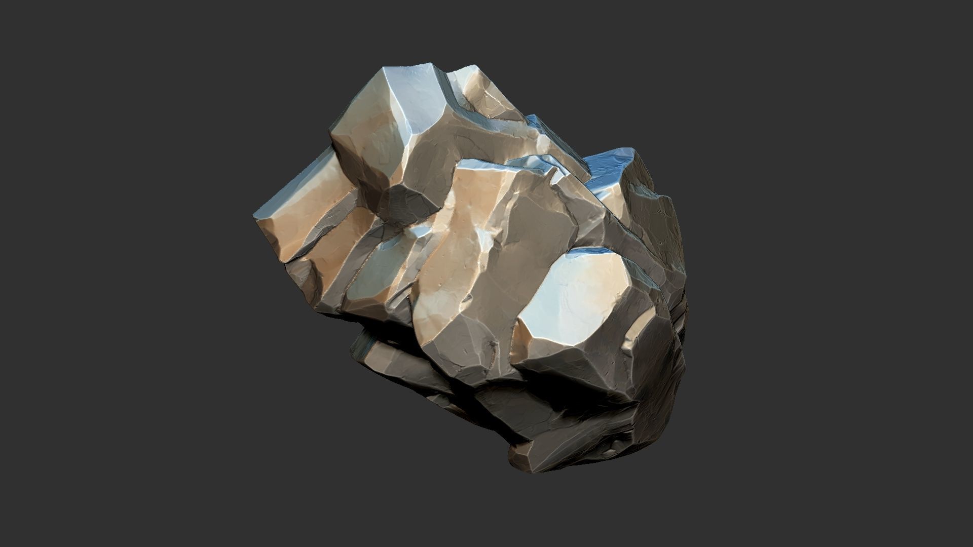 3D Mountain rock Zbrush sculpt 3D model_21