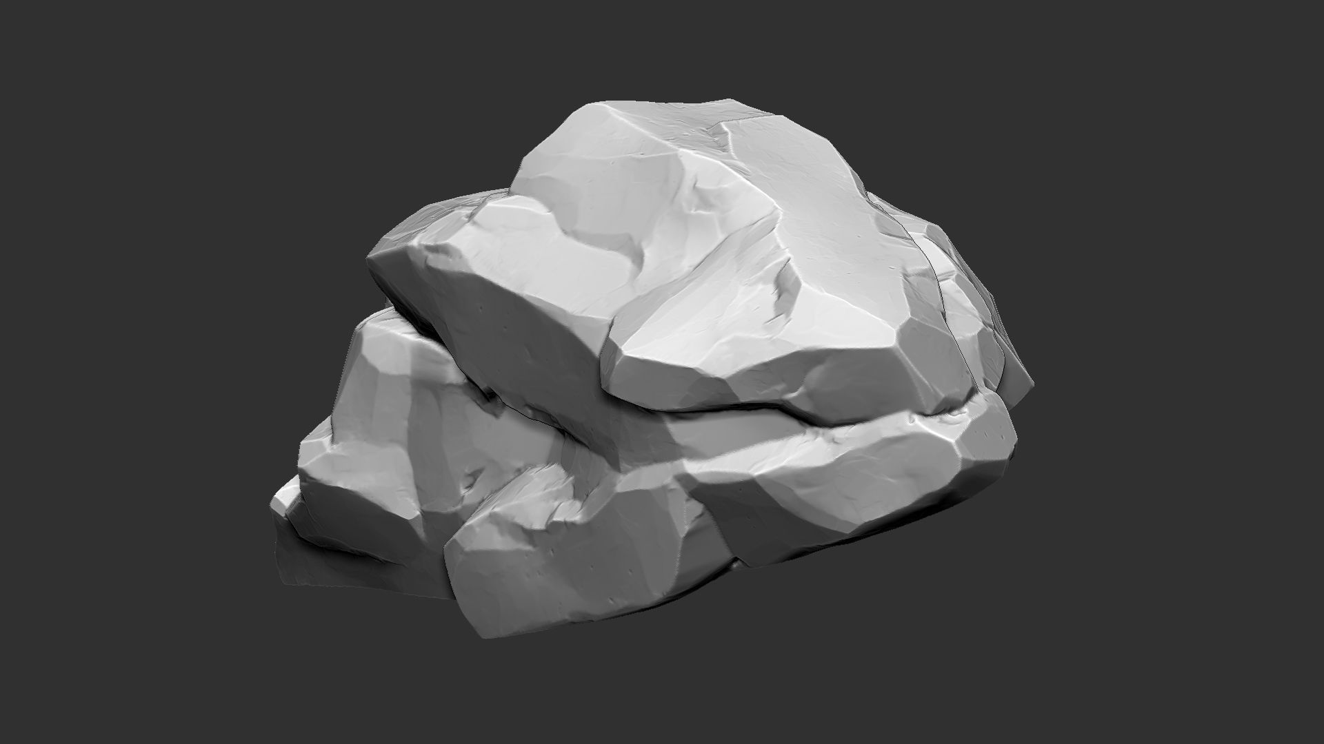 3D Mountain rock Zbrush sculpt 3D model_9
