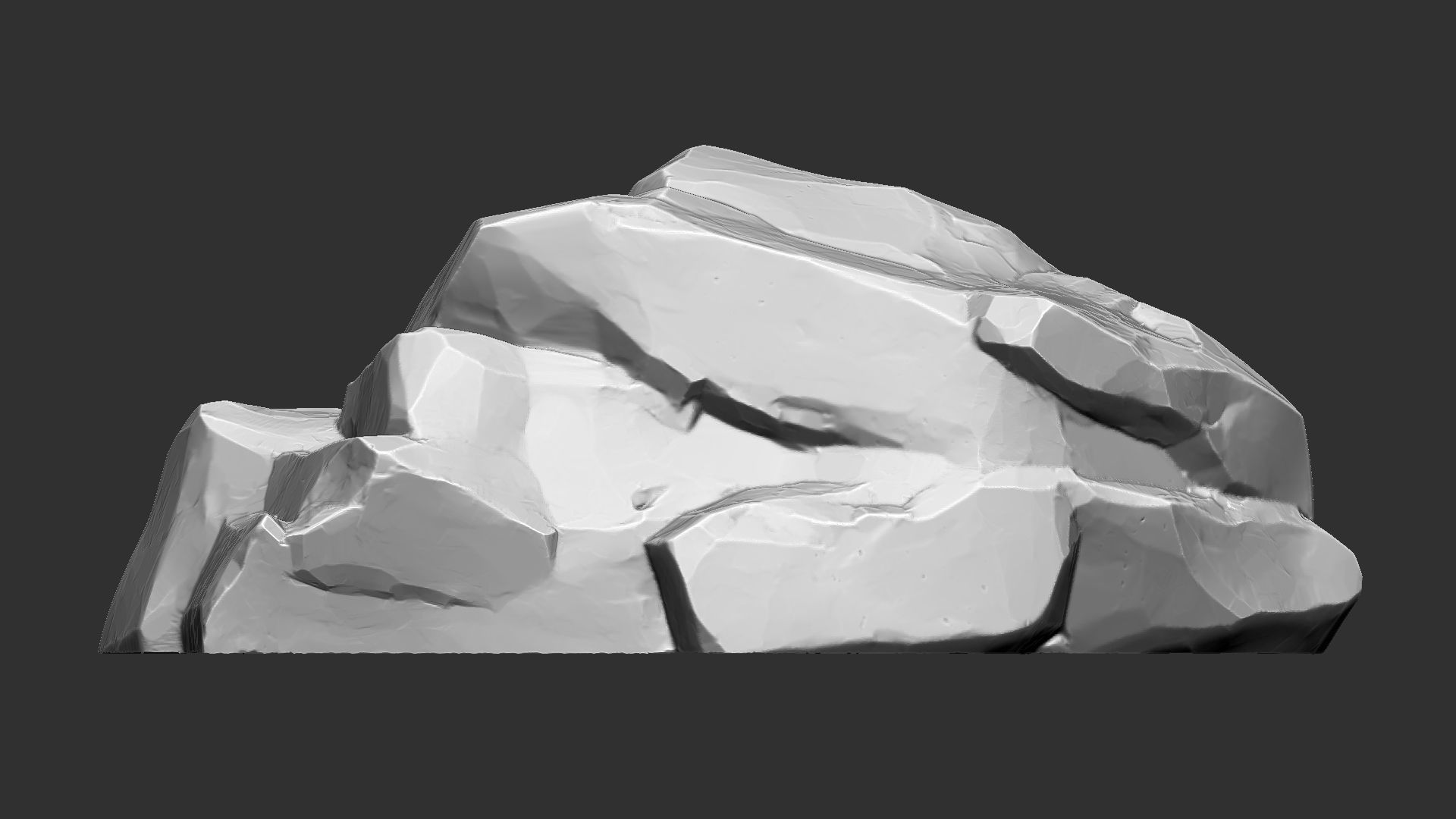 3D Mountain rock Zbrush sculpt 3D model_3