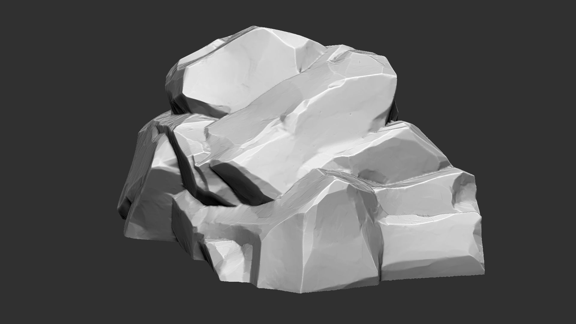 3D Mountain rock Zbrush sculpt 3D model_5