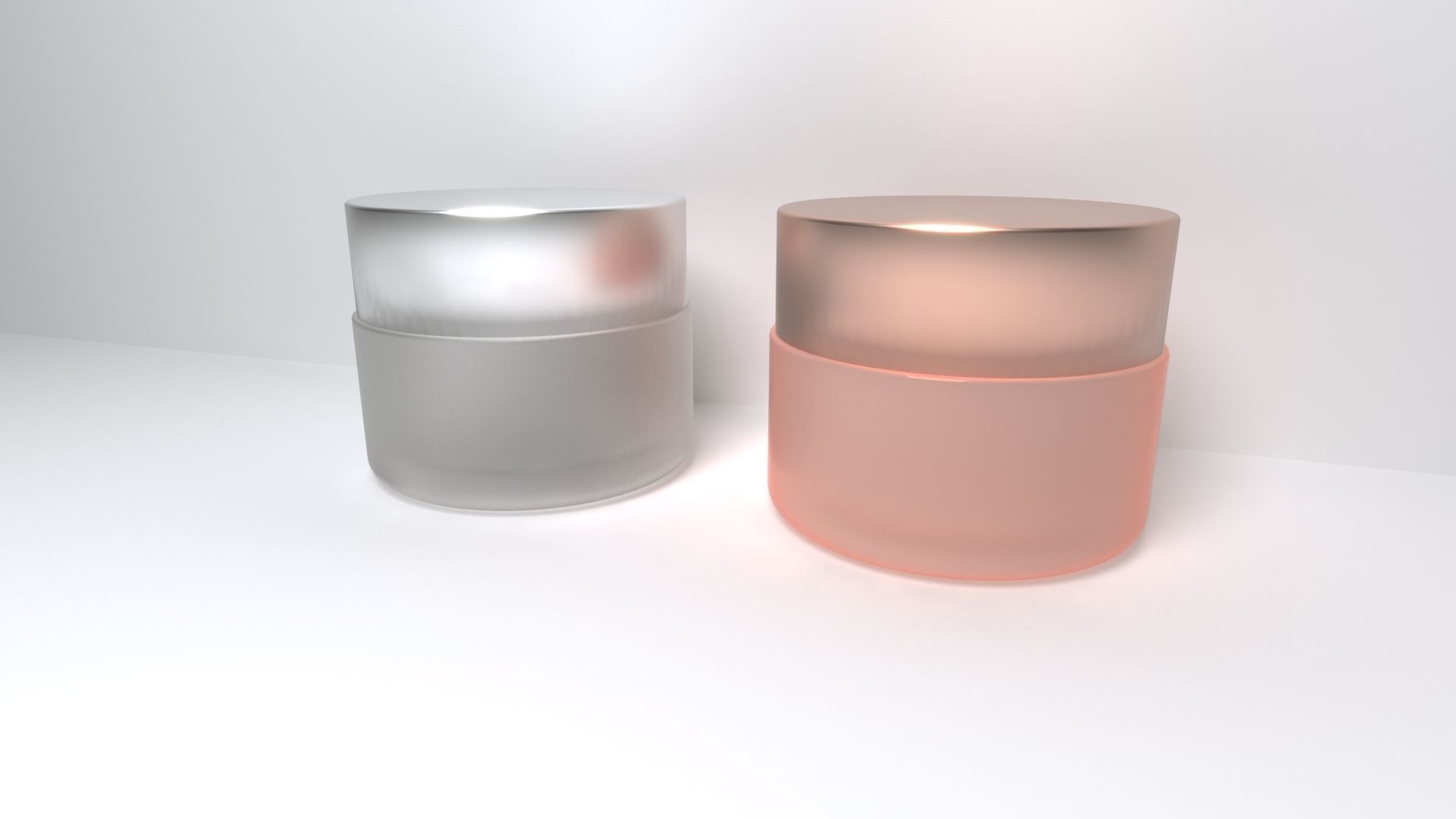Cosmetics Glass Jar Low-poly 3D model_2