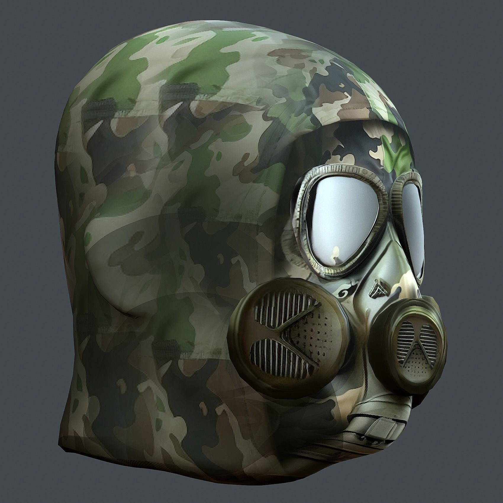 Helmet 3d model military combat Military Low-poly Low-poly 3D model_4