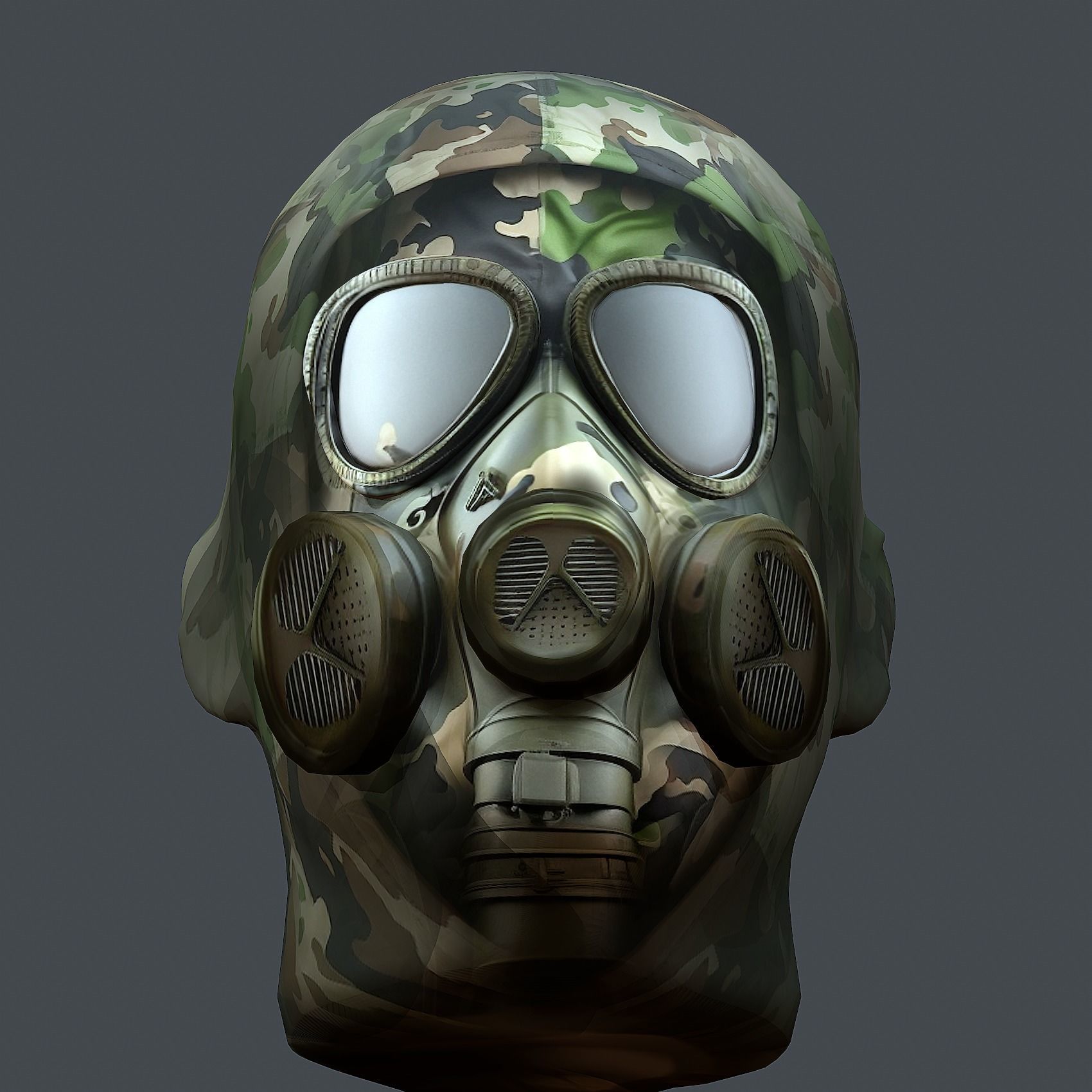 Helmet 3d model military combat Military Low-poly Low-poly 3D model_6