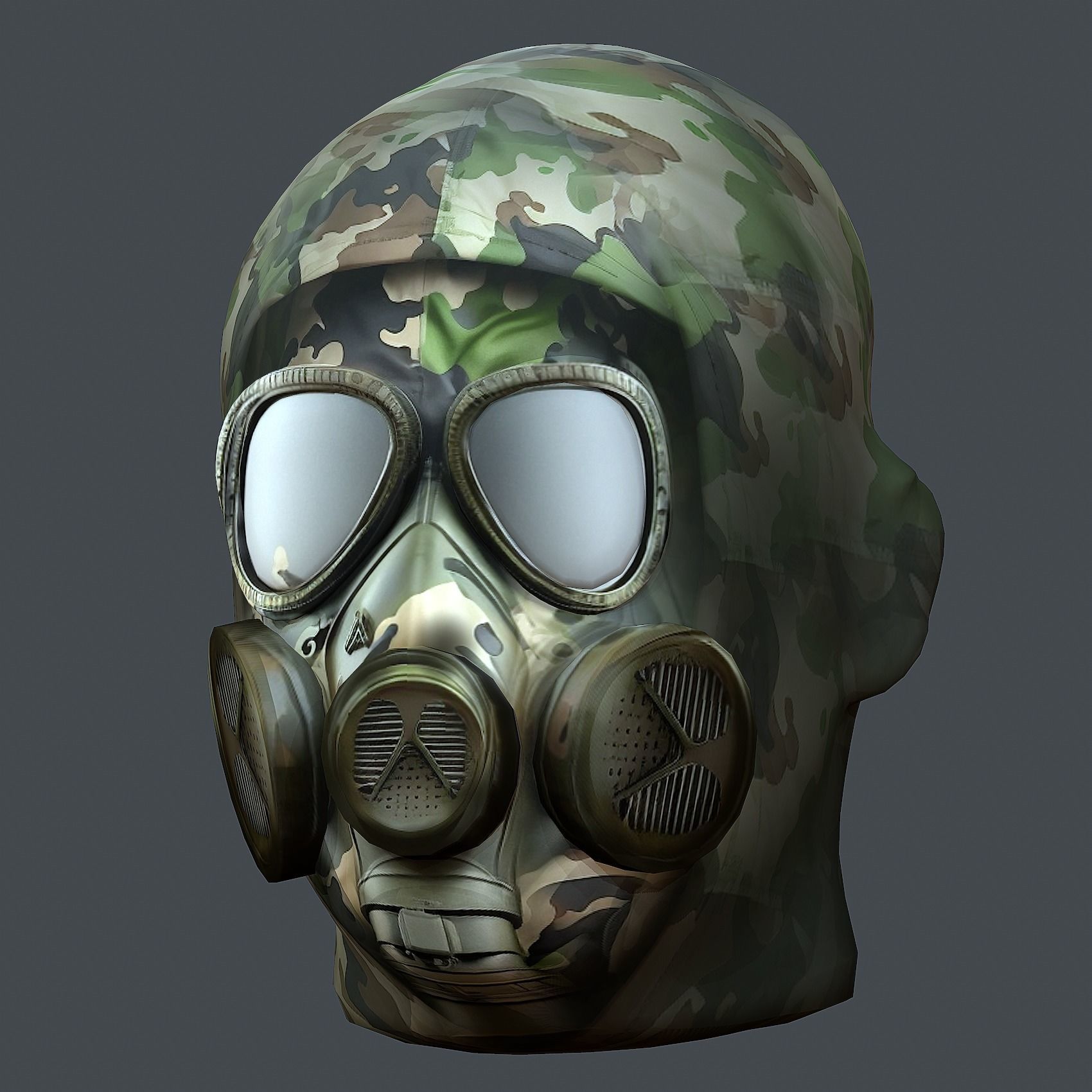 Helmet 3d model military combat Military Low-poly Low-poly 3D model_2