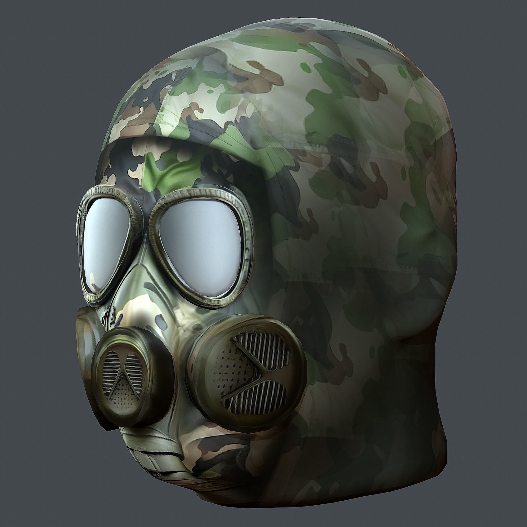 Helmet 3d model military combat Military Low-poly Low-poly 3D model_5