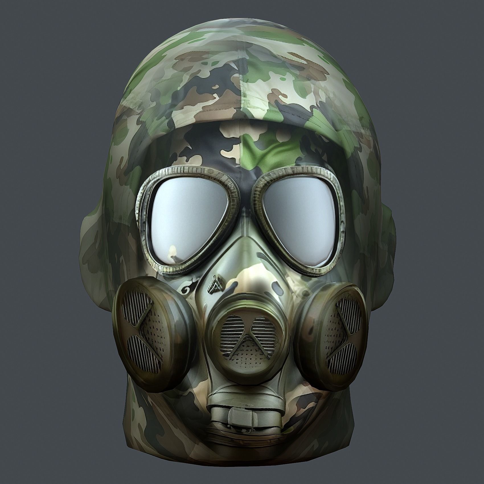Helmet 3d model military combat Military Low-poly Low-poly 3D model_1