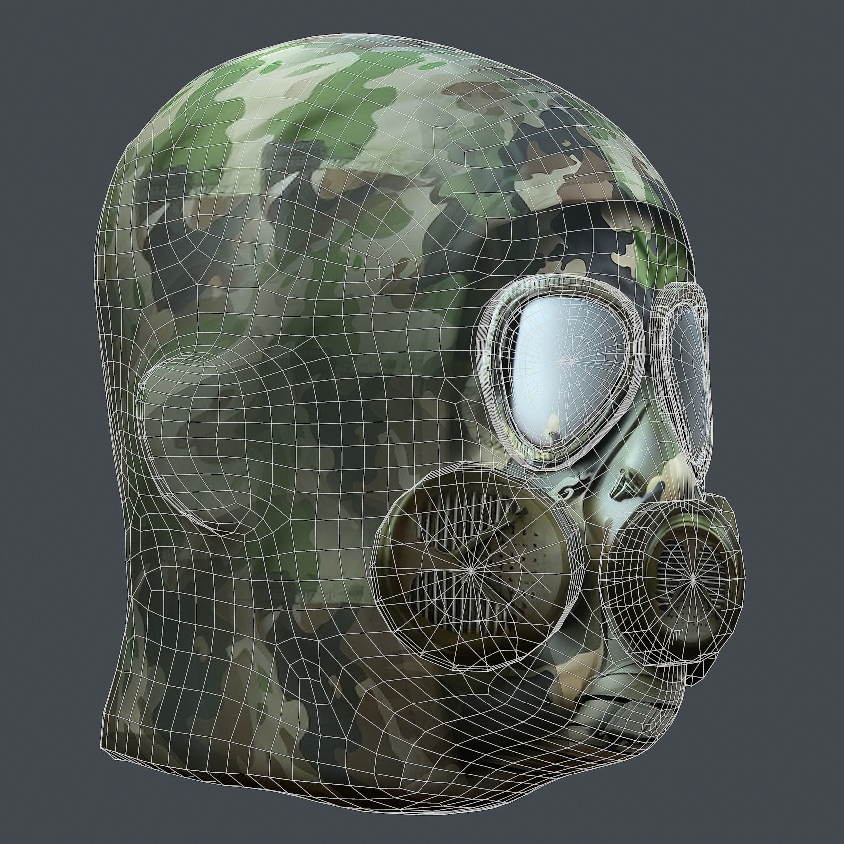 Helmet 3d model military combat Military Low-poly Low-poly 3D model_9