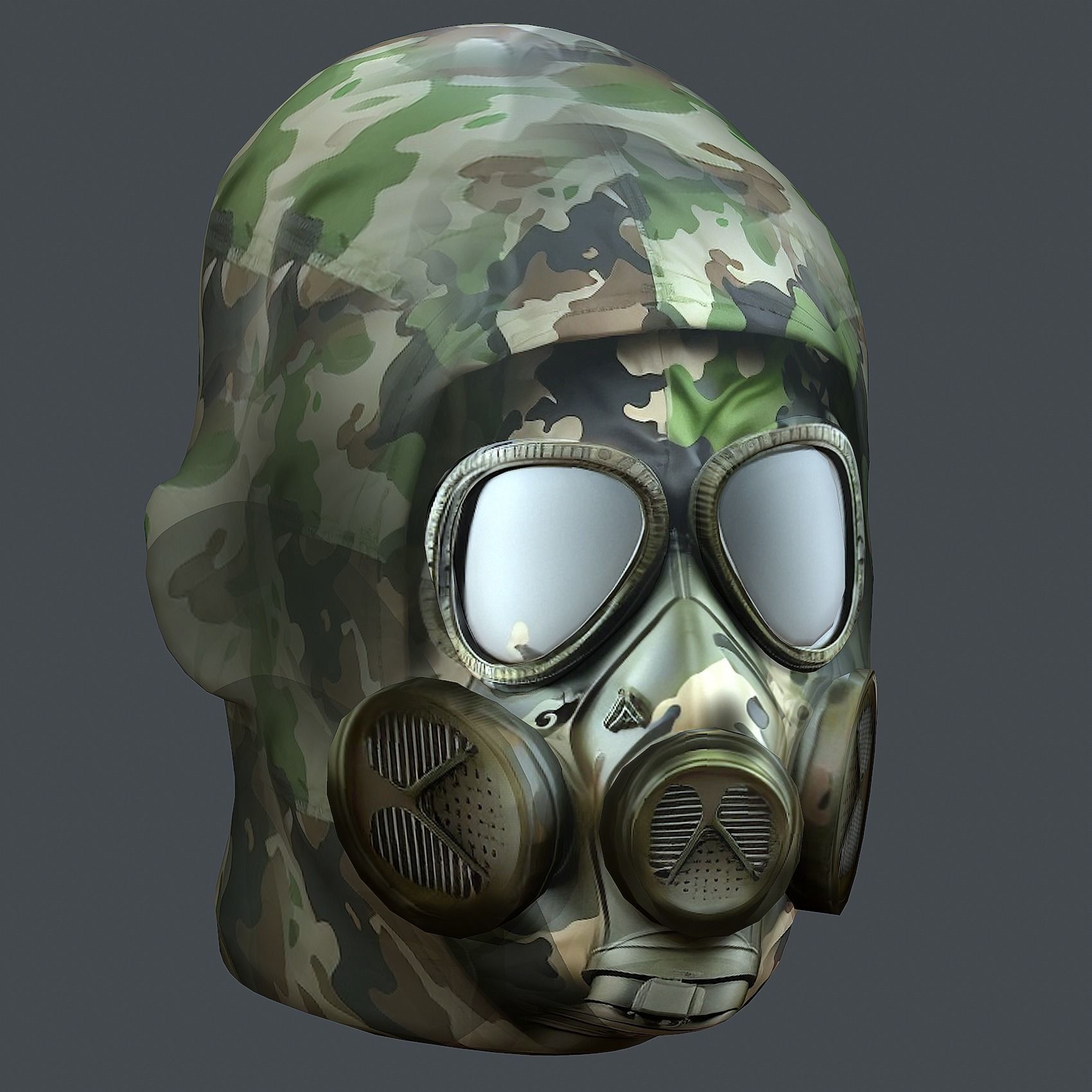 Helmet 3d model military combat Military Low-poly Low-poly 3D model_3
