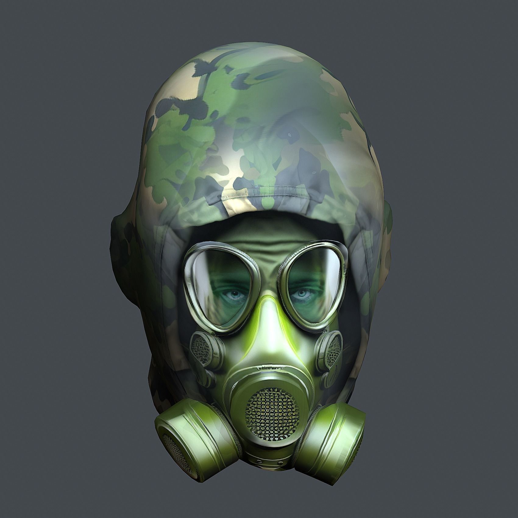 Helmet 3d model military combat Military Low-poly Low-poly 3D model_4