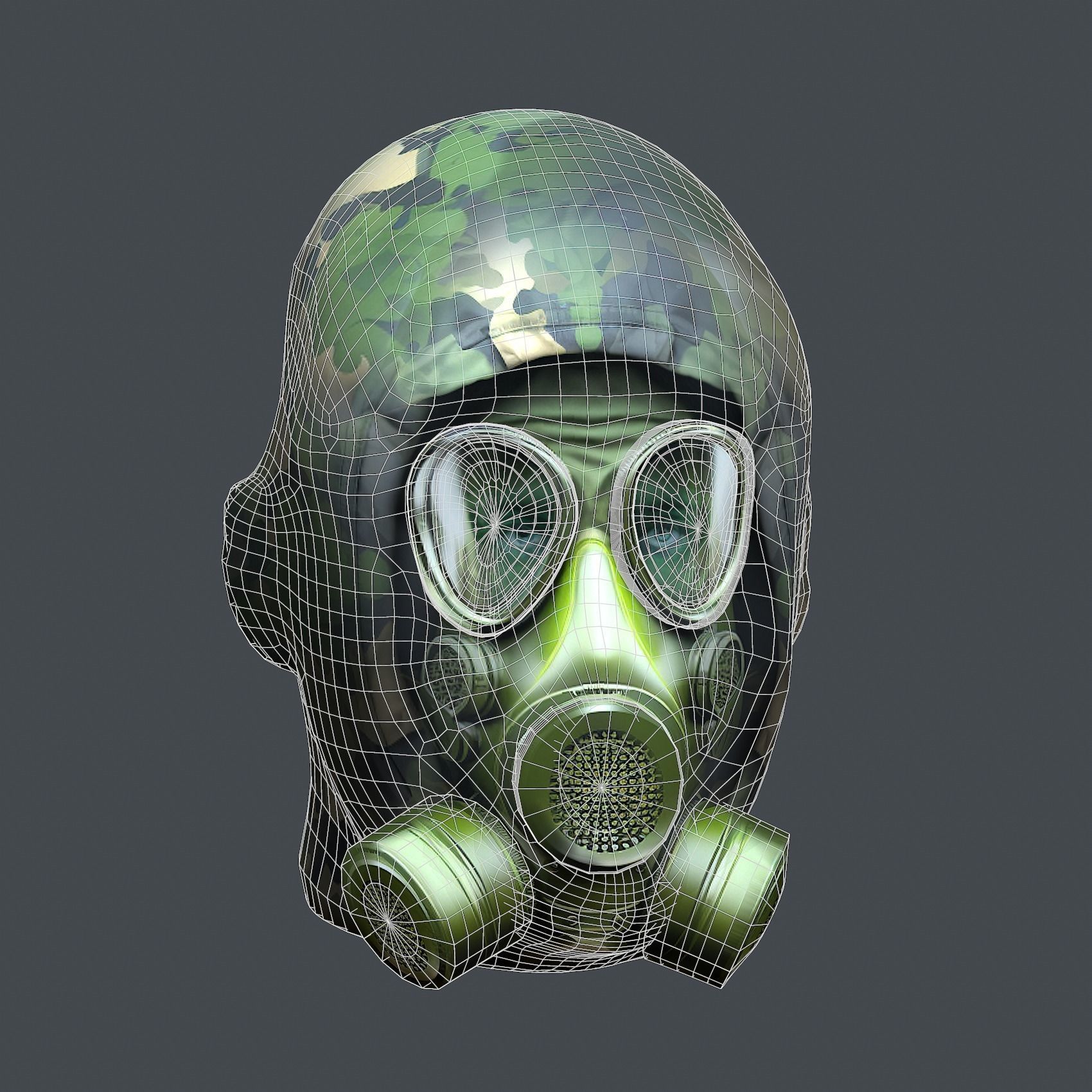 Helmet 3d model military combat Military Low-poly Low-poly 3D model_10