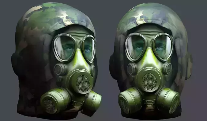 Helmet 3d model military combat Military Low-poly