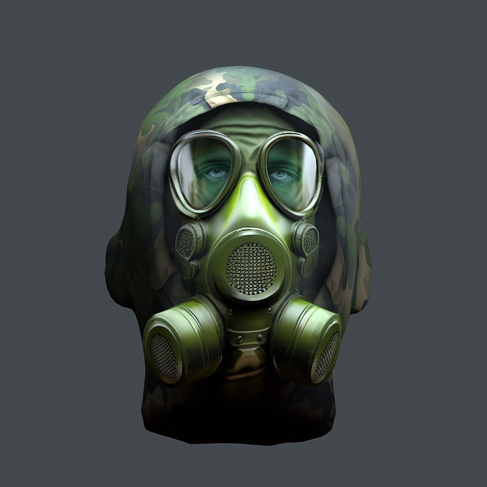 Helmet 3d model military combat Military Low-poly Low-poly 3D model_5