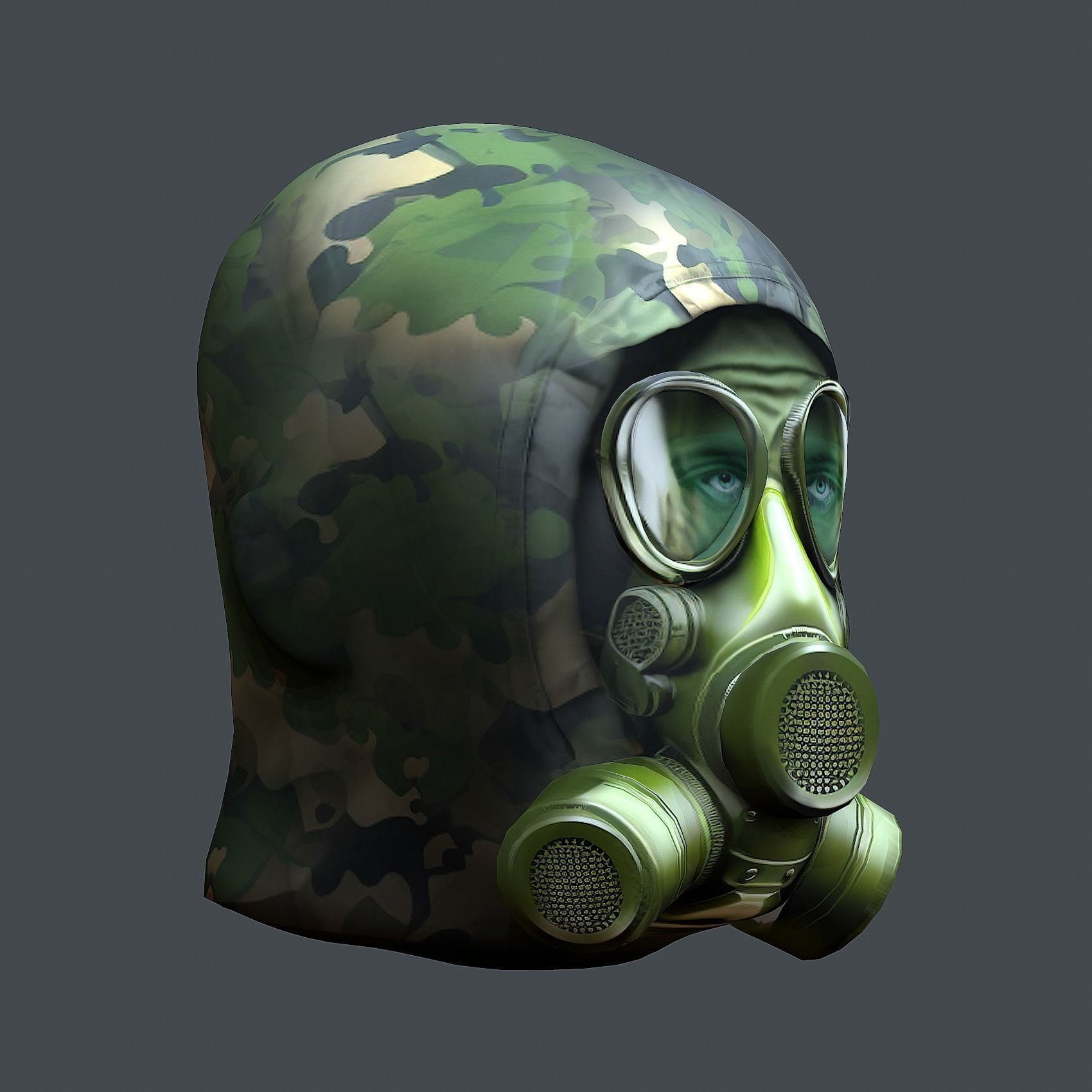 Helmet 3d model military combat Military Low-poly Low-poly 3D model_6