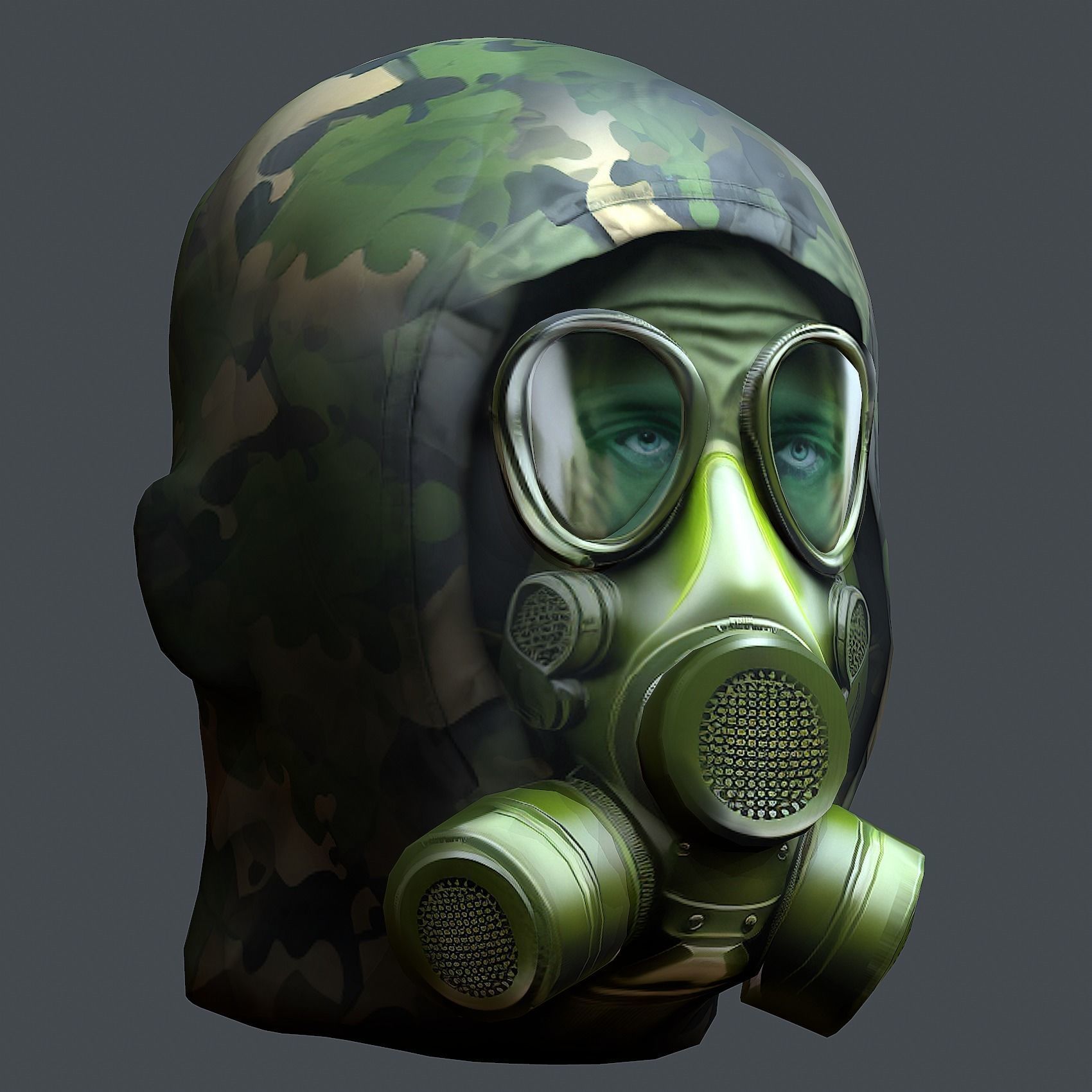 Helmet 3d model military combat Military Low-poly Low-poly 3D model_2