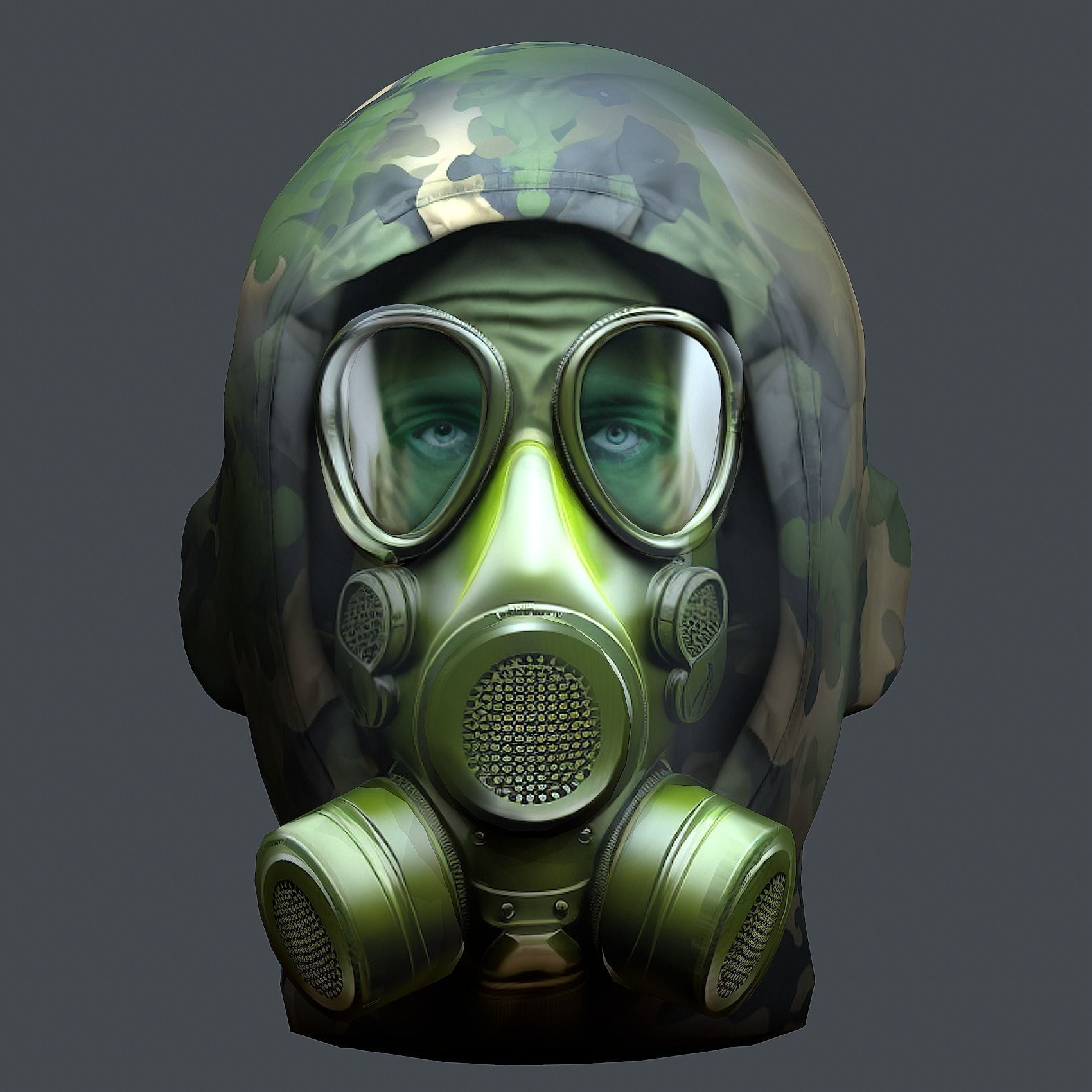 Helmet 3d model military combat Military Low-poly Low-poly 3D model_1