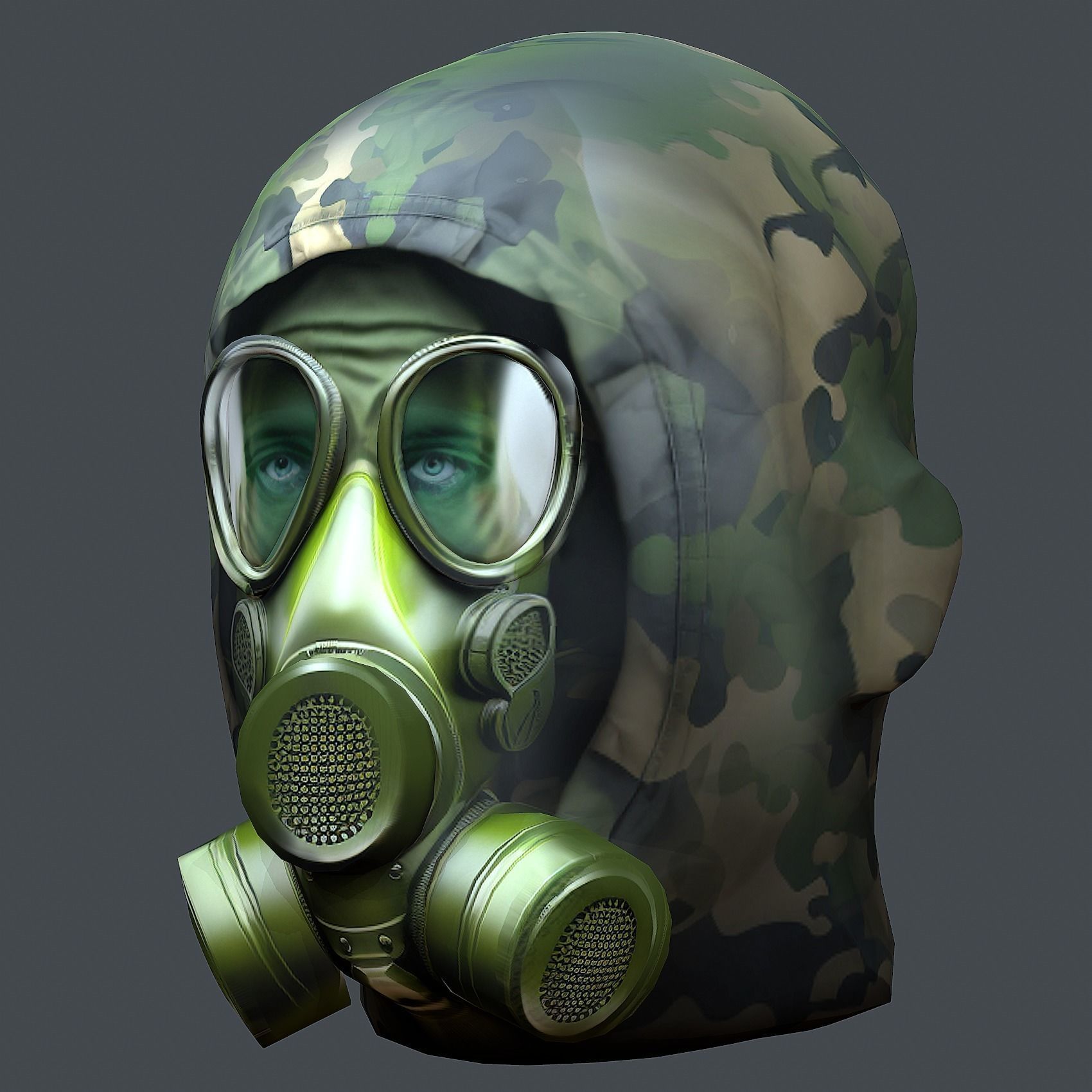 Helmet 3d model military combat Military Low-poly Low-poly 3D model_3