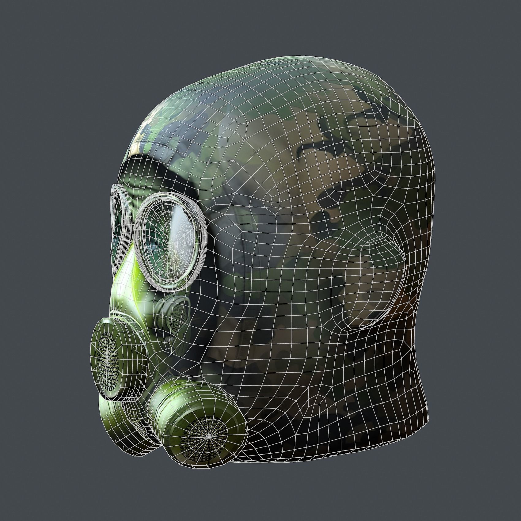 Helmet 3d model military combat Military Low-poly Low-poly 3D model_9