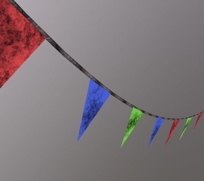 Flags Low-poly 3D model_5